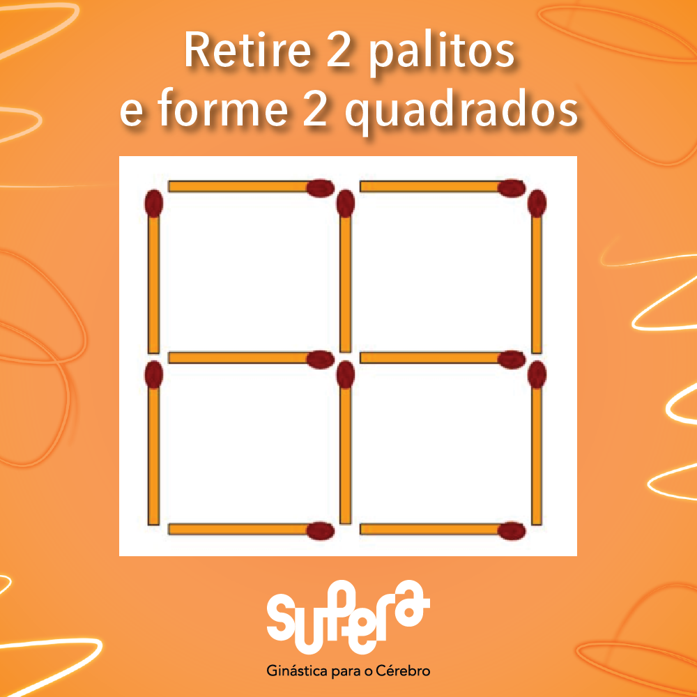 Desafio matemático com palitos 4 - 2 = 9 