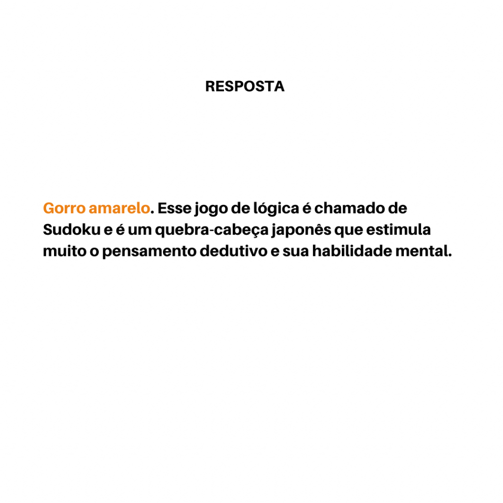 Desafio: use a lógica. - SUPERA - Ginástica para o Cérebro