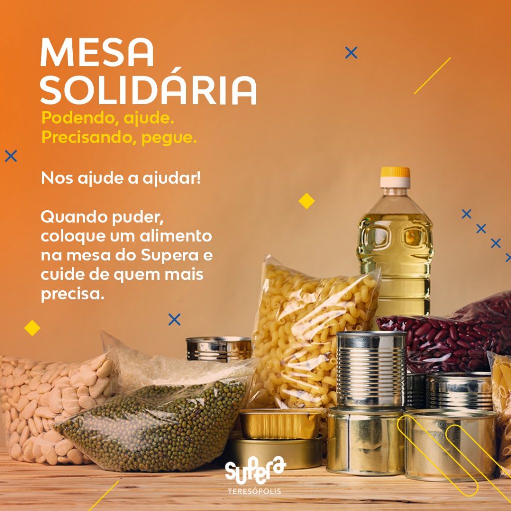 Mesa solidária: SUPERA Teresópolis (RJ) arrecada alimentos - SUPERA - Ginástica para o Cérebro