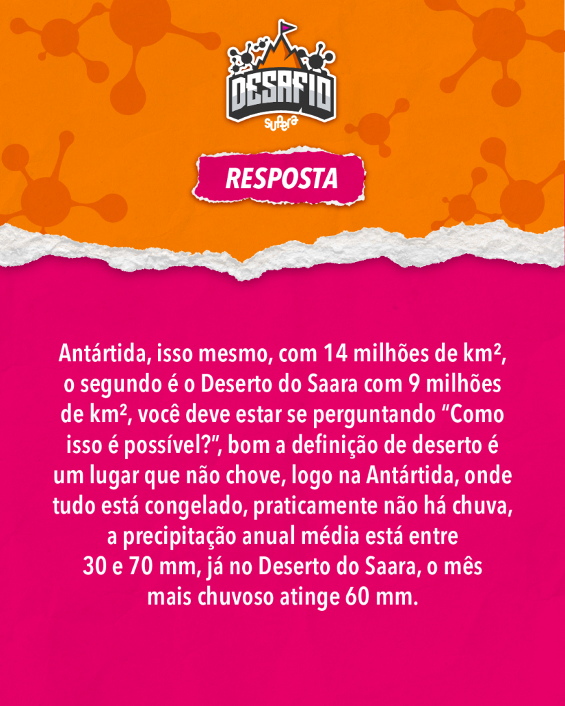 Desafio! Qual a sua resposta? Vamos para explicação: Essa não é